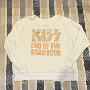 Recycled Karma White Sweatshirt KISS size Large